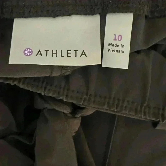 Athleta Destination Wide Leg black Pants size 10 - Picture 3 of 4